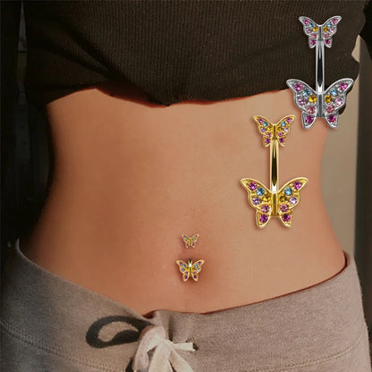 🌈 Piercing ombligo Mariposa Rebelde🦋 22 colores a elegir
