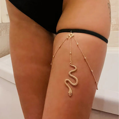 ✨“Golden Siren Leg Chain” 🧜‍♂️ Poder, Brillo y Sensualidad a Cada Paso 17 variantes a elegir