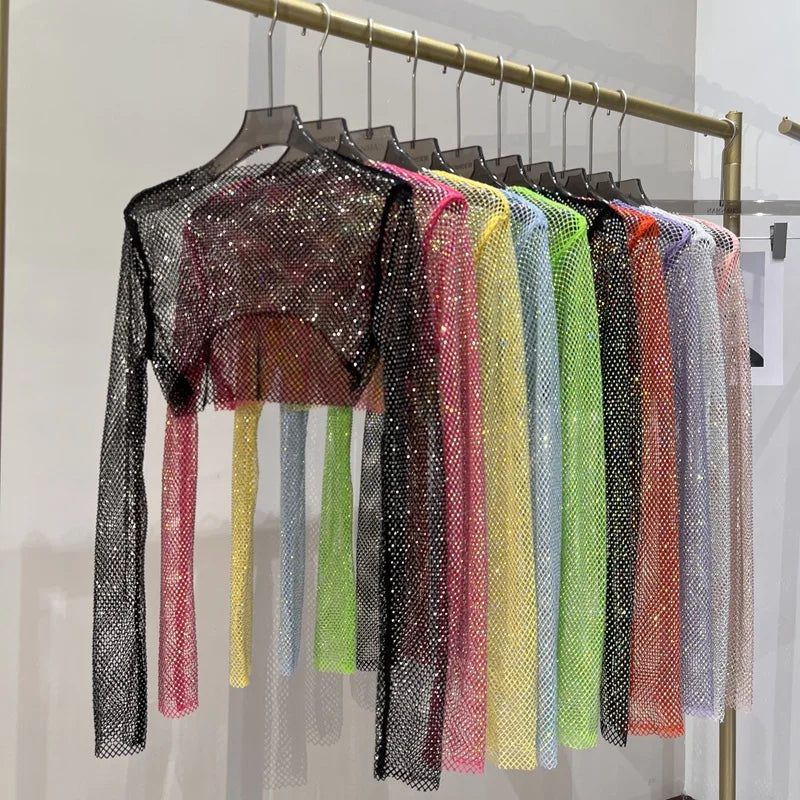 🌟 Crystal Mesh Crop💎