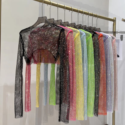 🌟 Crystal Mesh Crop💎