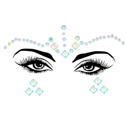 💜Cosmic Glitter Crown – Pegatinas de Cristal Festival Face 🌈 29 varaintes a elegir