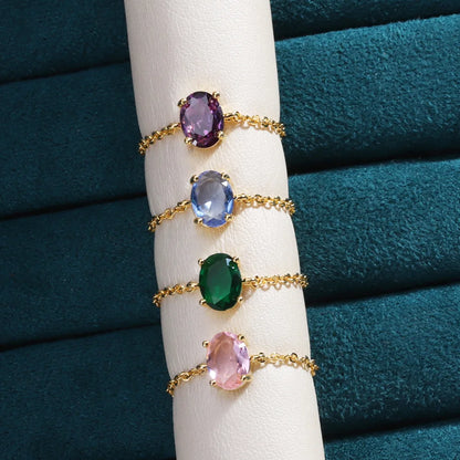 👸Anillo Princess cosmic 🌙 Cadena ajustable 🌈 12 colores a elegir