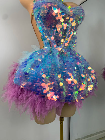 🌟 Starlight Diva Set – Conjunto Corset & Falda Lago de los Cisnes 💙💜