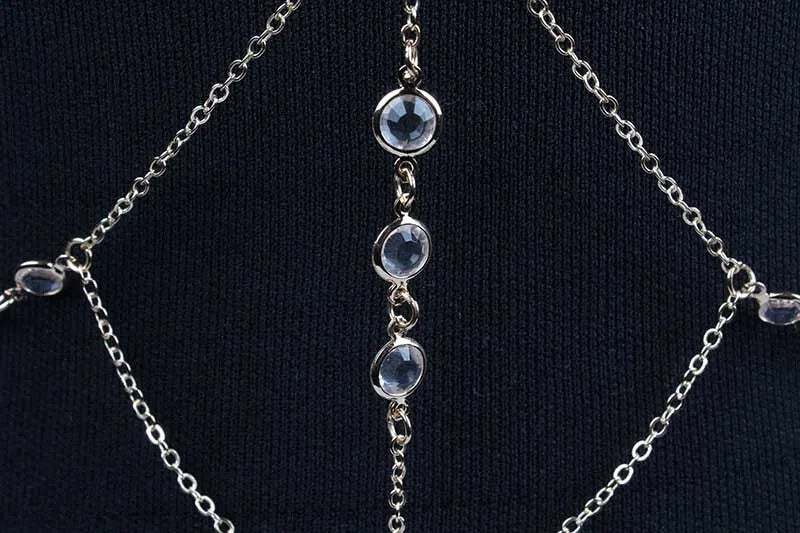 ✨ Glow Queen Choker Chain – Collar Largo + Cadena Body Brillante