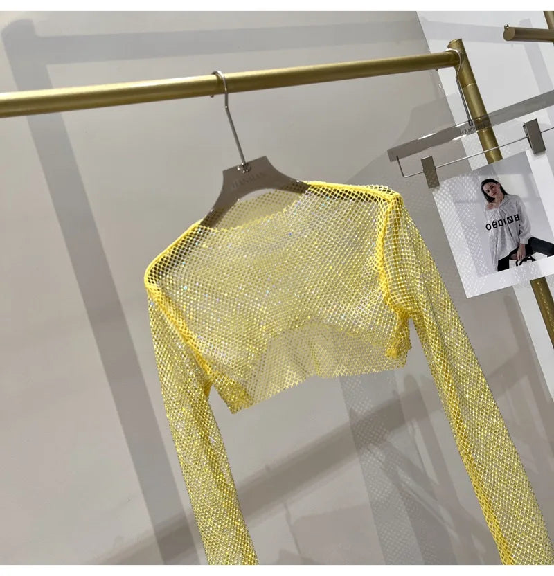 🌟 Crystal Mesh Crop💎