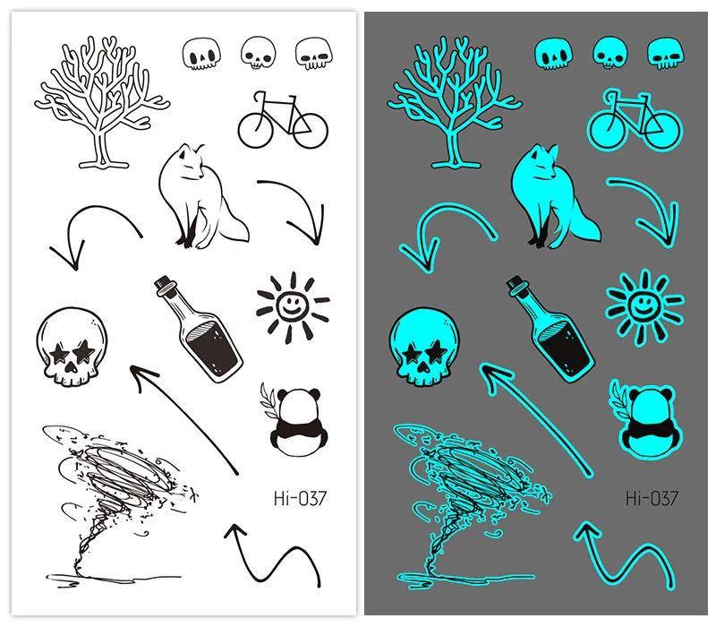 🌙⚡ Glow Spells – Tatuajes Luminosos para Pieles que Hechizan 🌌 45 variantes