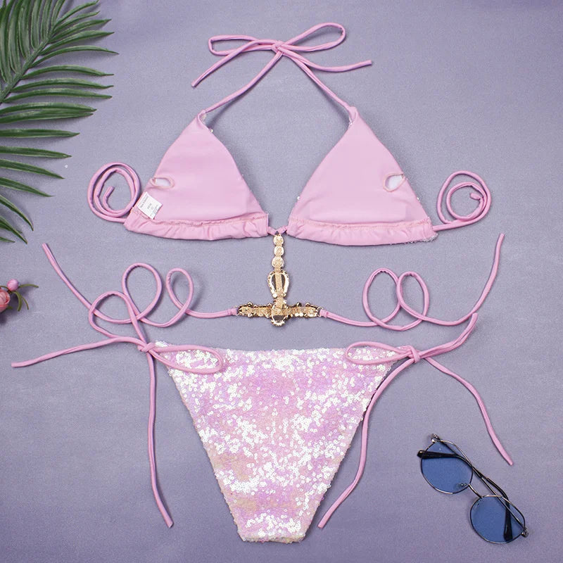 👙 Bikini Stardust ✨ | Tu brillo en cada ola🌊 3 colores a elegir