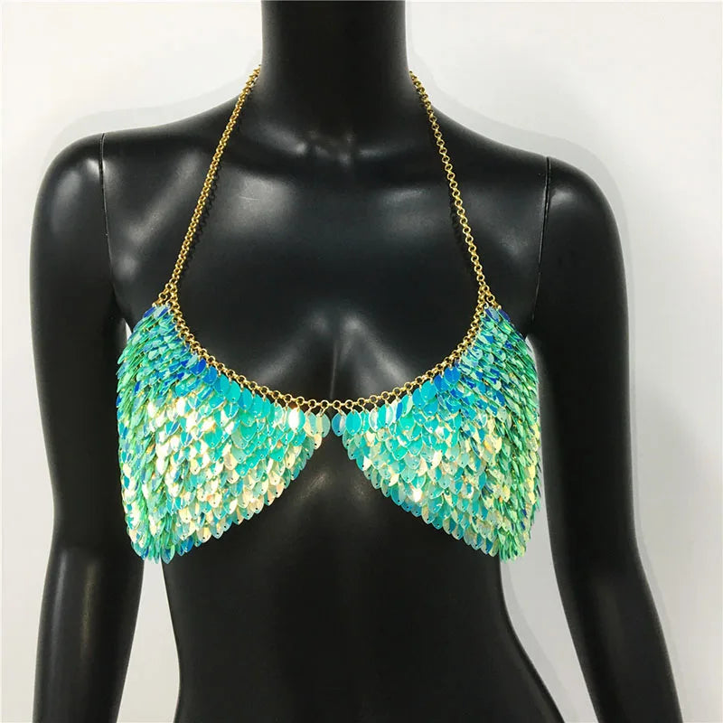 🌈 Rainbow Sequin Top 💖 8 colores a elegir