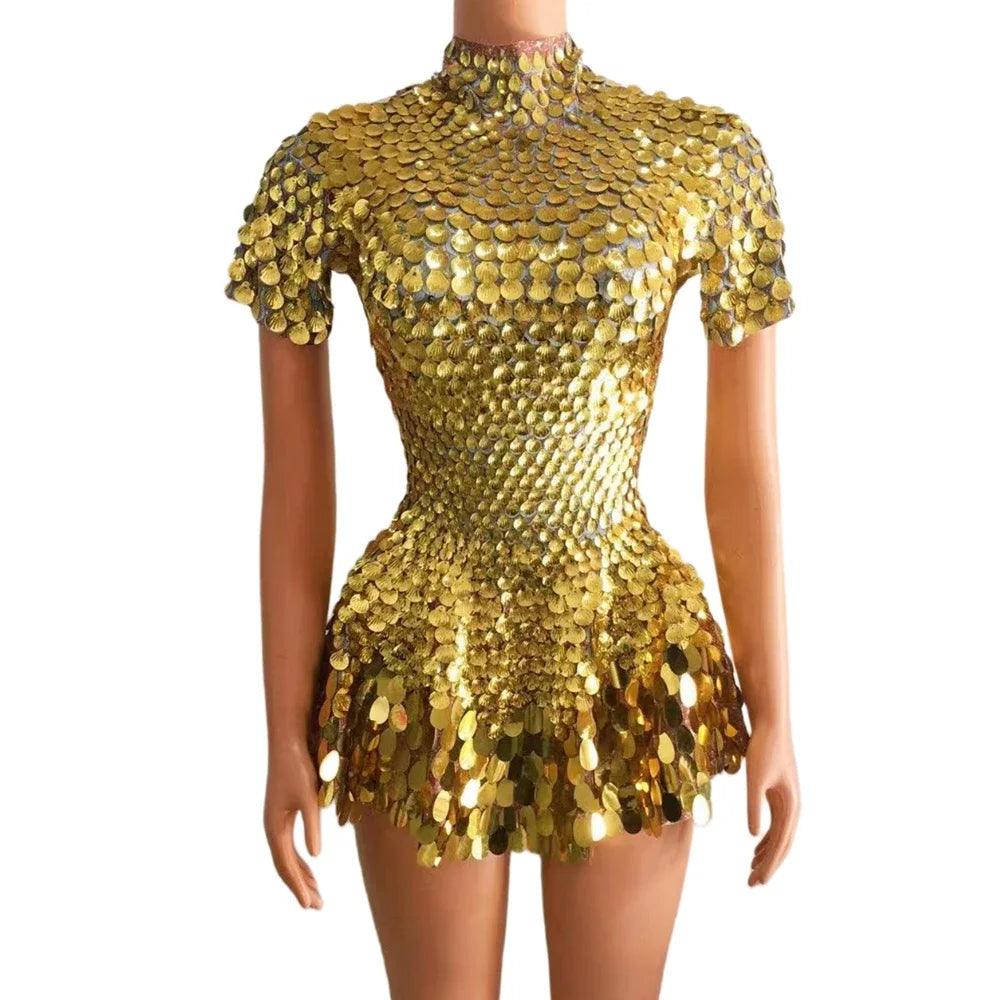 ✨ Disco Diva Dress Gold ✨