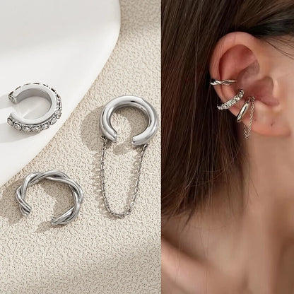 💎"Starlace Wings" 🦋Ear Cuff Clip con Mariposa, Cristales y Borla Estelar✨ 18 variantes a elegir