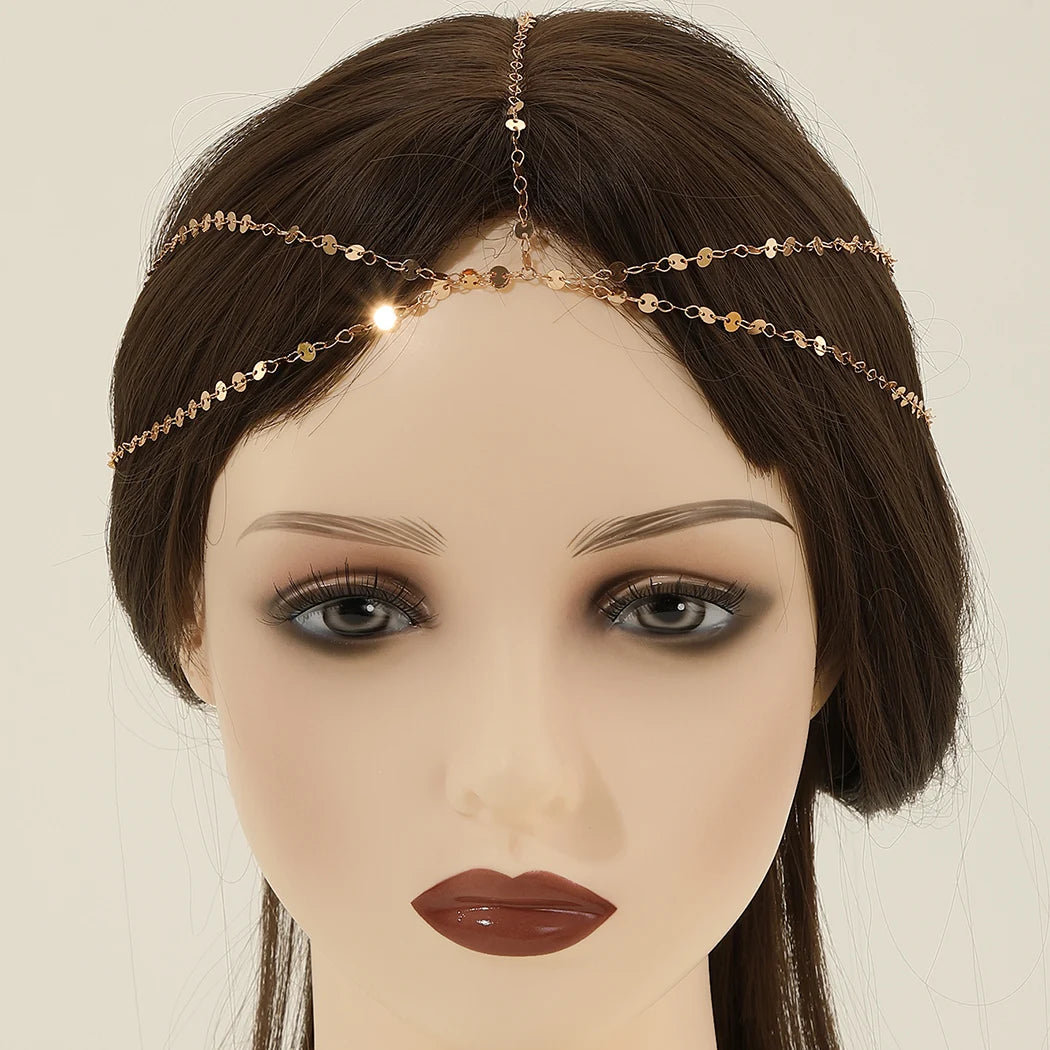 👑 Starlight Chains 🌙 Cadena de cabeza multi-capas