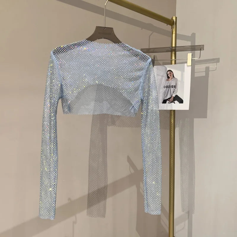 🌟 Crystal Mesh Crop💎