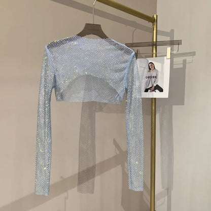 🌟 Crystal Mesh Crop💎