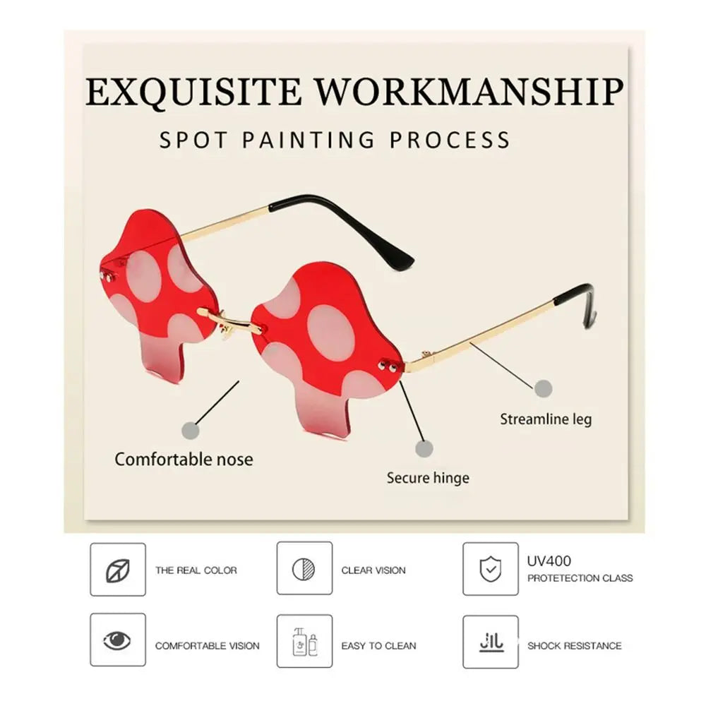 🍄“Magic Mushroom Shades” 😎  Gafas Psicodélicas para Almas Irregulares🌈 9 colores a elegir