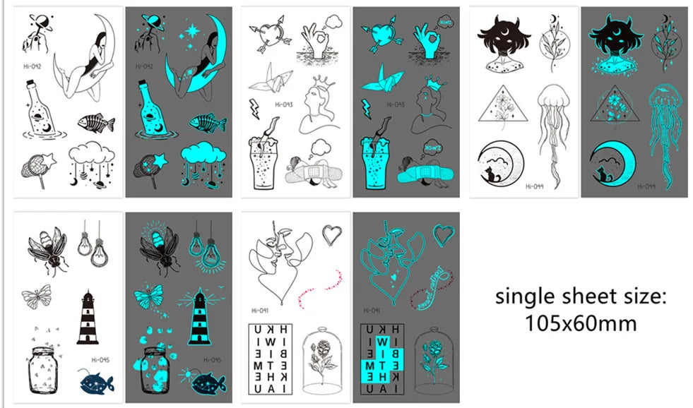 🌙⚡ Glow Spells – Tatuajes Luminosos para Pieles que Hechizan 🌌 45 variantes