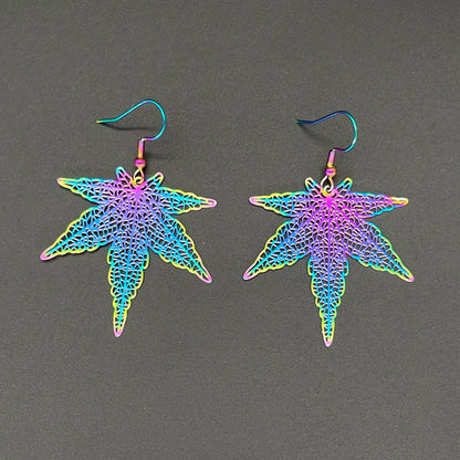 🔮Sacred Glow ✨ Pendientes Holográficos de Acero Inoxidable💖9 variantes a elegir