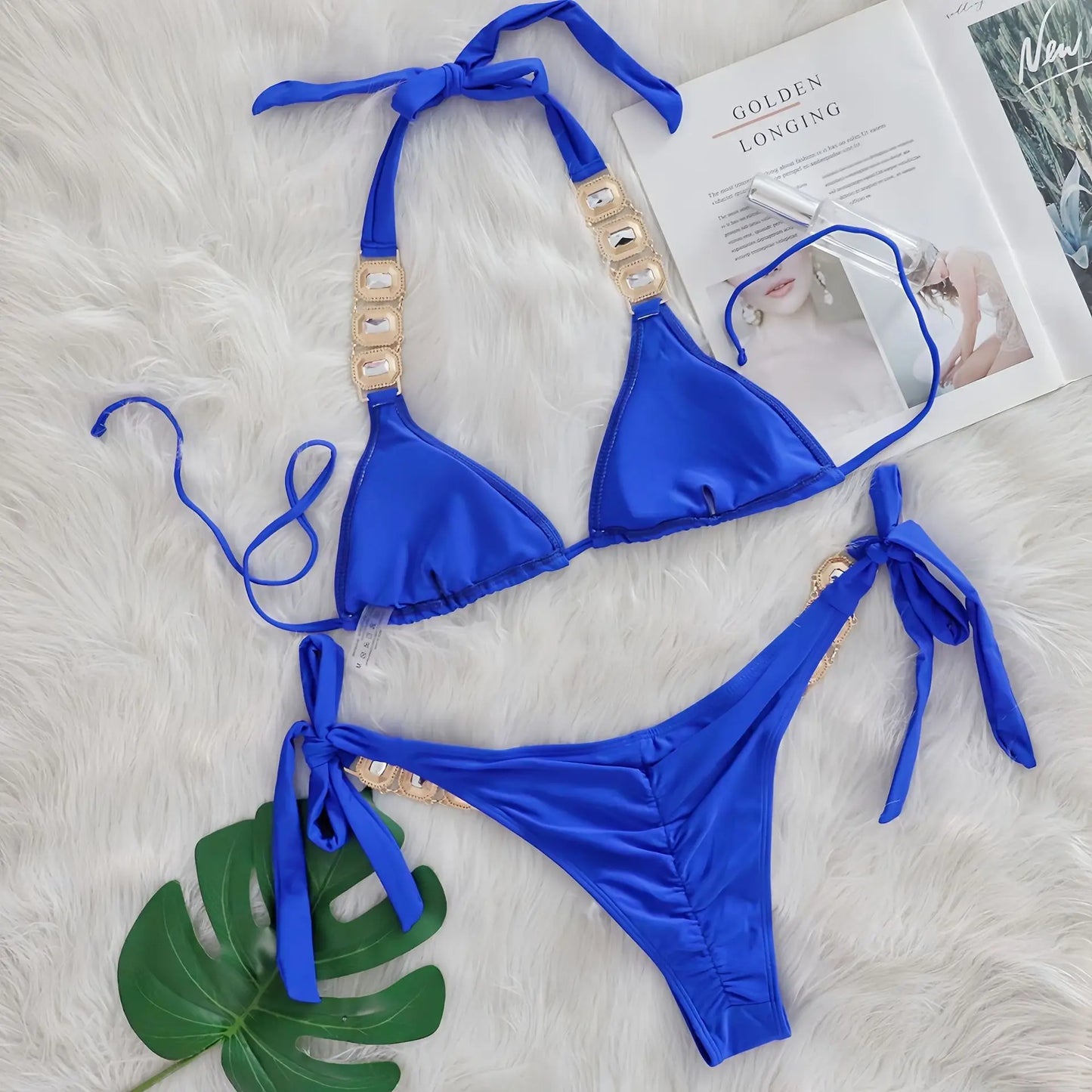 💎 “Starlit Siren” Bikini 2025 – Swimwear con Brillantes 💖 8 Colores de Diosa 🔥✨