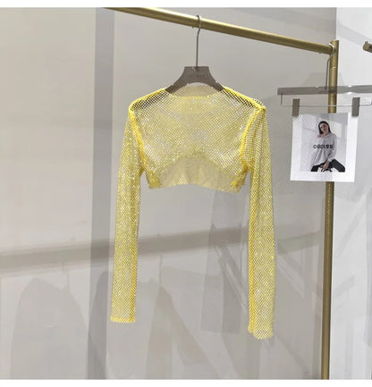 🌟 Crystal Mesh Crop💎