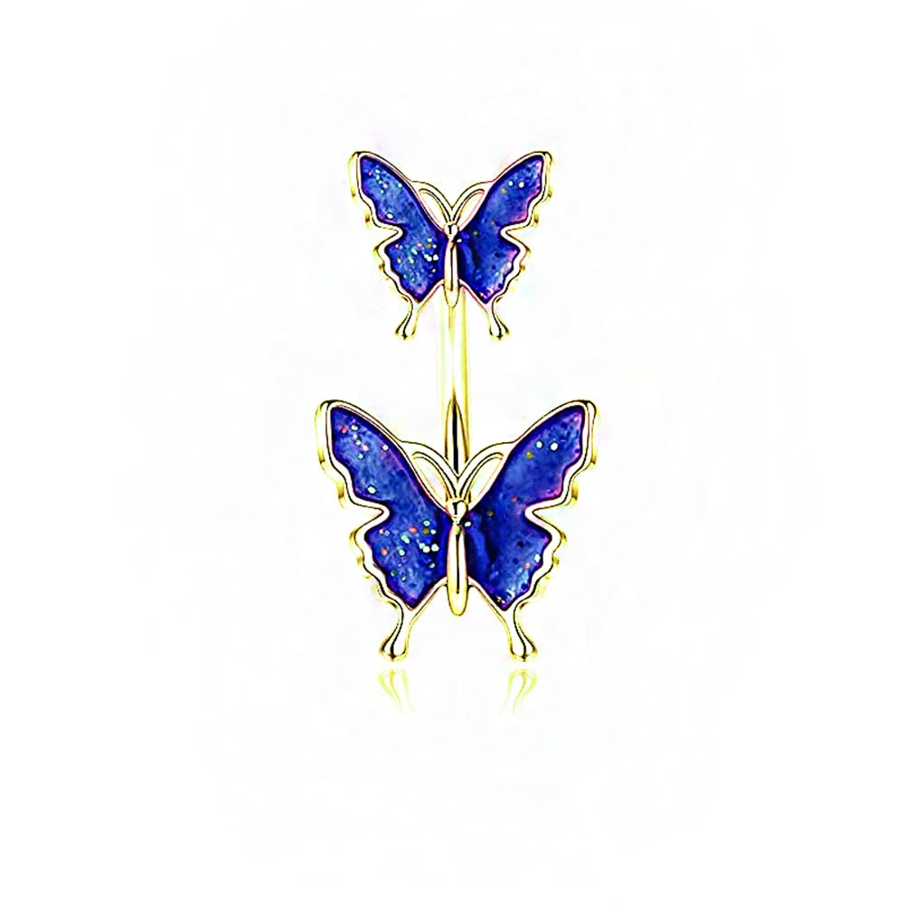 🌈 Piercing ombligo Mariposa Rebelde🦋 22 colores a elegir