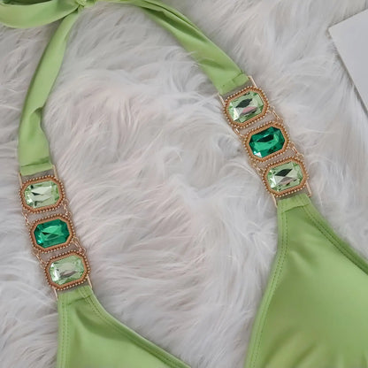 💎 “Starlit Siren” Bikini 2025 – Swimwear con Brillantes 💖 8 Colores de Diosa 🔥✨