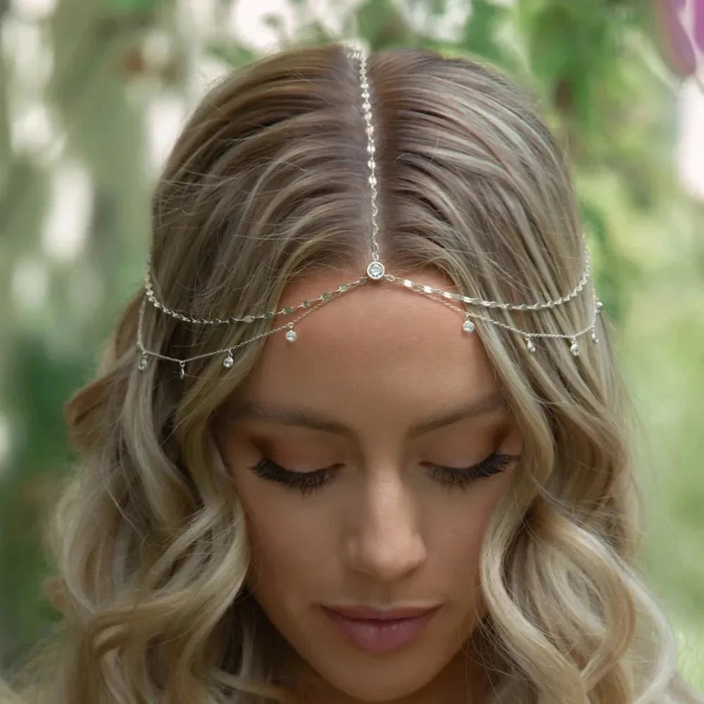 👑“Goddess of Light” ✨ Head Chain💖 Disponible en plata y oro