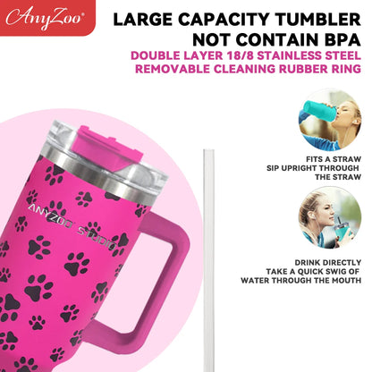 🐱🌸 Tumbler XL Paws — Hidratación con Garra 🐾