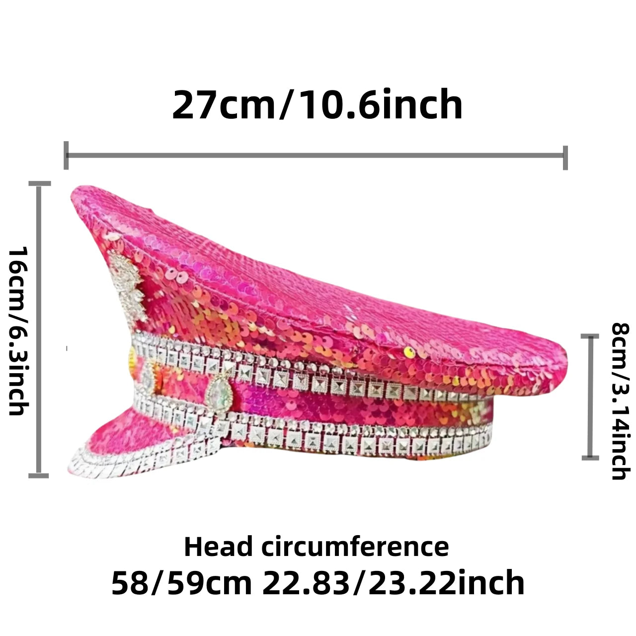 👑CELESTIAL RULER HAT✨ Gorra de capitana con gemas encantadas💎