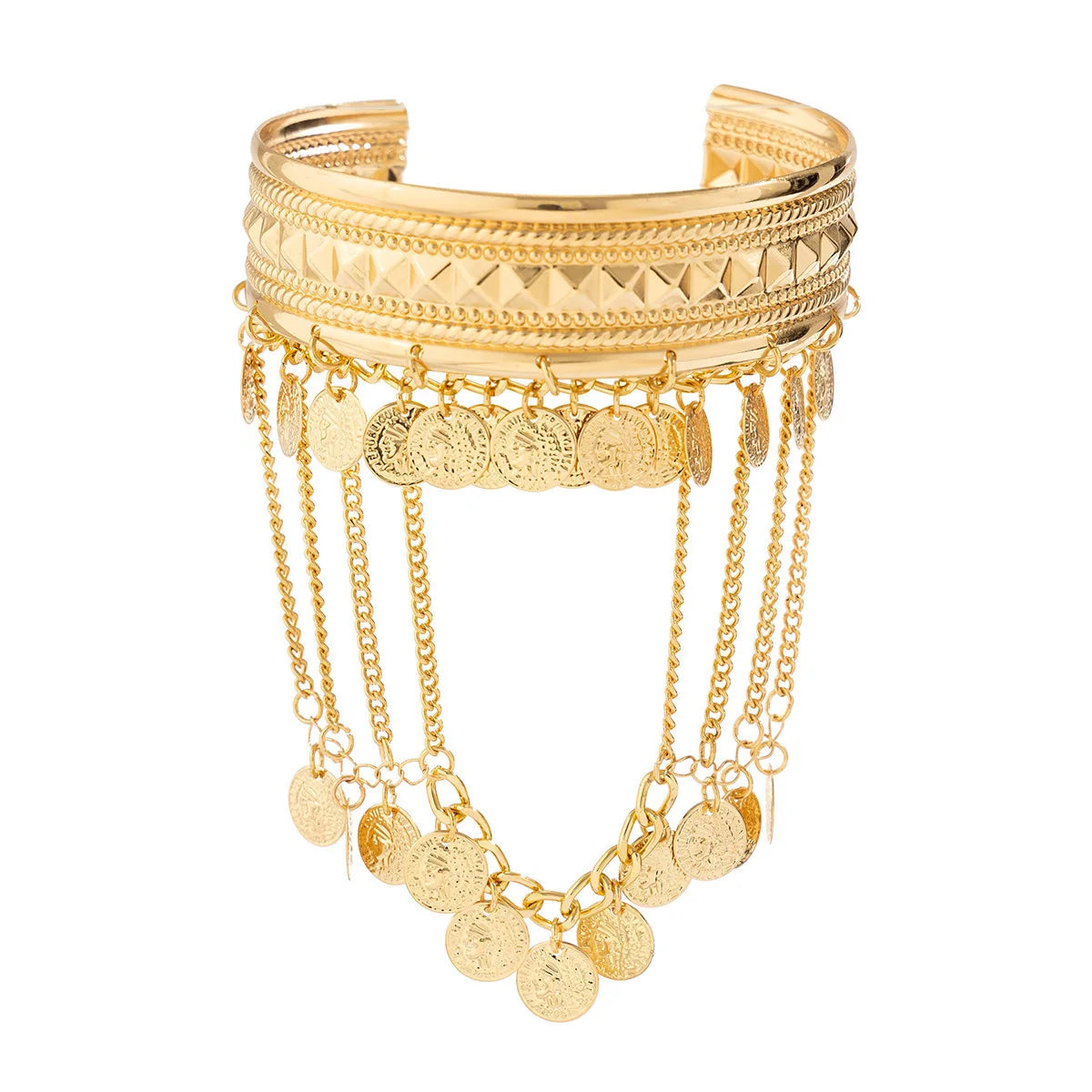 🌞"Sun Priestess" 👸 Armband Dorado con Flecos y Monedas Boho✨ 6 variantes a elegir