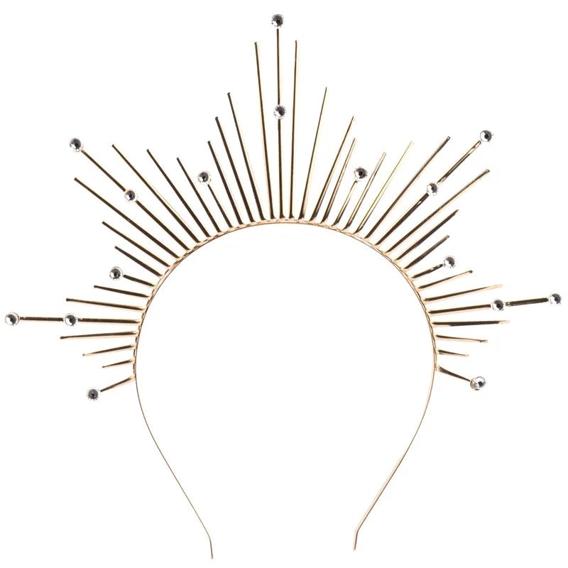 🖤 Halo Gótico Virgen Rebelde 👑 Corona de Oscuridad Sagrada🌘 Disponible en color negro y oro