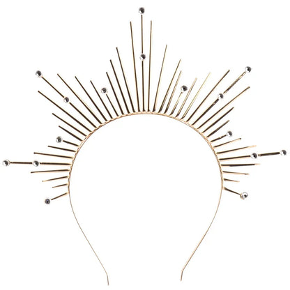 🖤 Halo Gótico Virgen Rebelde 👑 Corona de Oscuridad Sagrada🌘 Disponible en color negro y oro