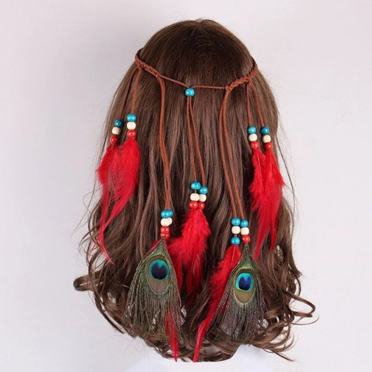 🕊️Diadema Boho de Plumas Naturales 🌵 Diosa del Desierto 🔥35 variantes