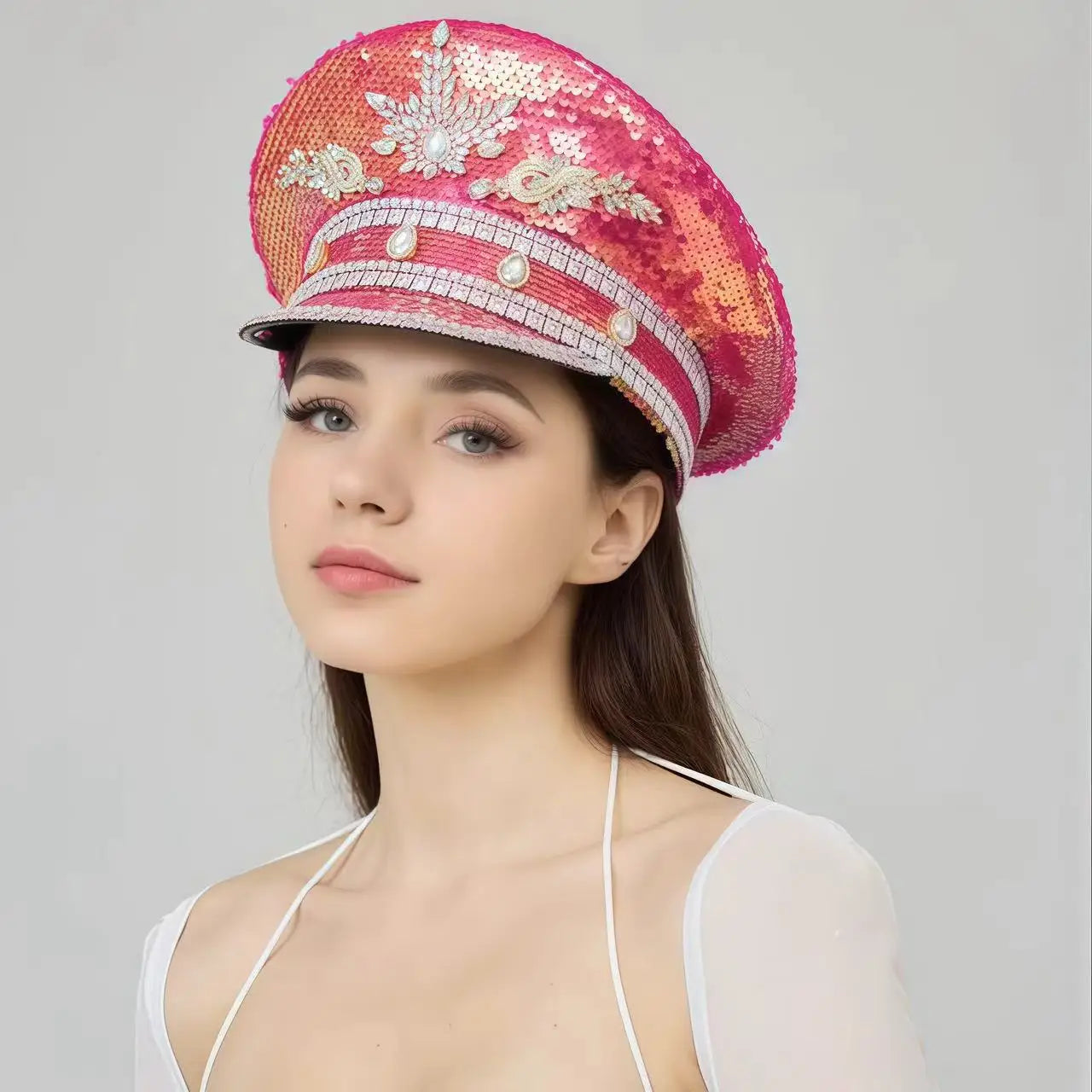 👑CELESTIAL RULER HAT✨ Gorra de capitana con gemas encantadas💎