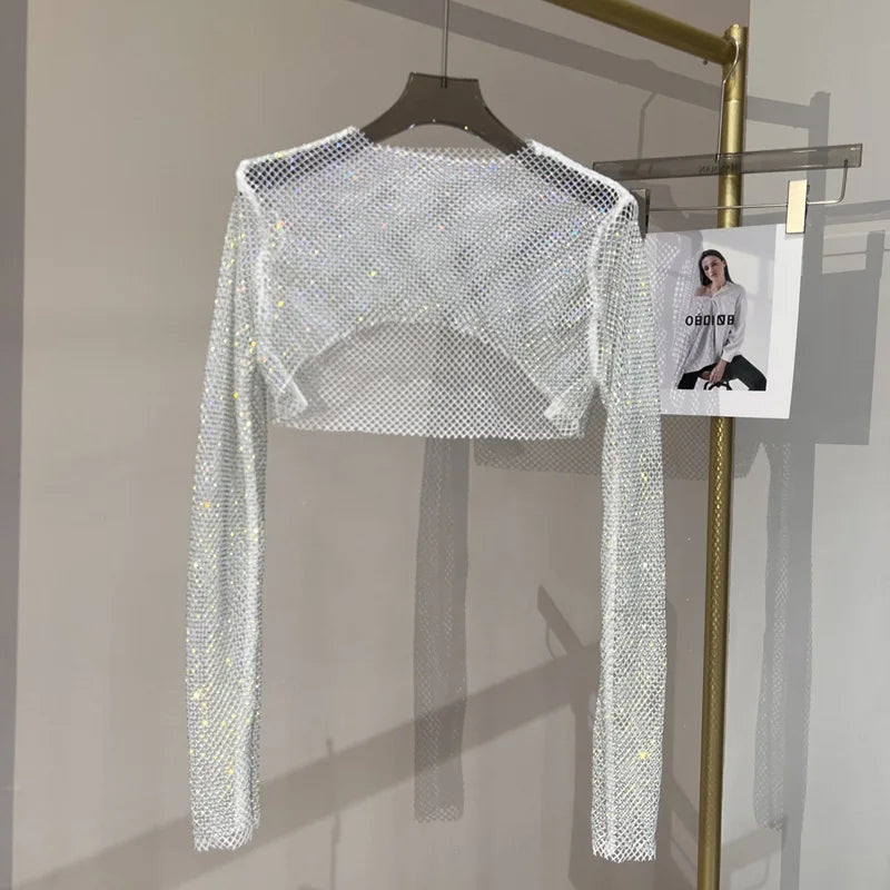 🌟 Crystal Mesh Crop💎