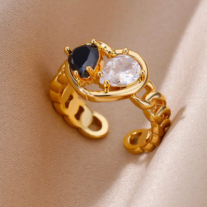 🔥“Zircon Flame Drop” – El Anillo Ajustable que Brilla Como Tu Fuego Interior 💎46 variantes a elegir