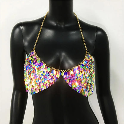 🌈 Rainbow Sequin Top 💖 8 colores a elegir