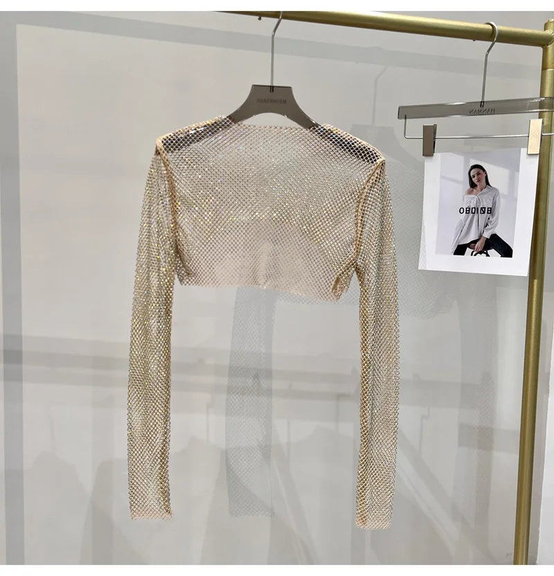 🌟 Crystal Mesh Crop💎