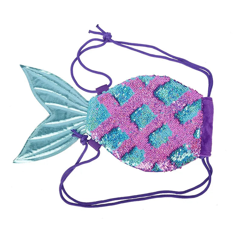 🧜‍♀️ Mochila “Cola de Sirena” Iridiscente💥5 colores a elegir