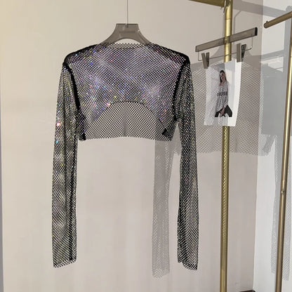 🌟 Crystal Mesh Crop💎
