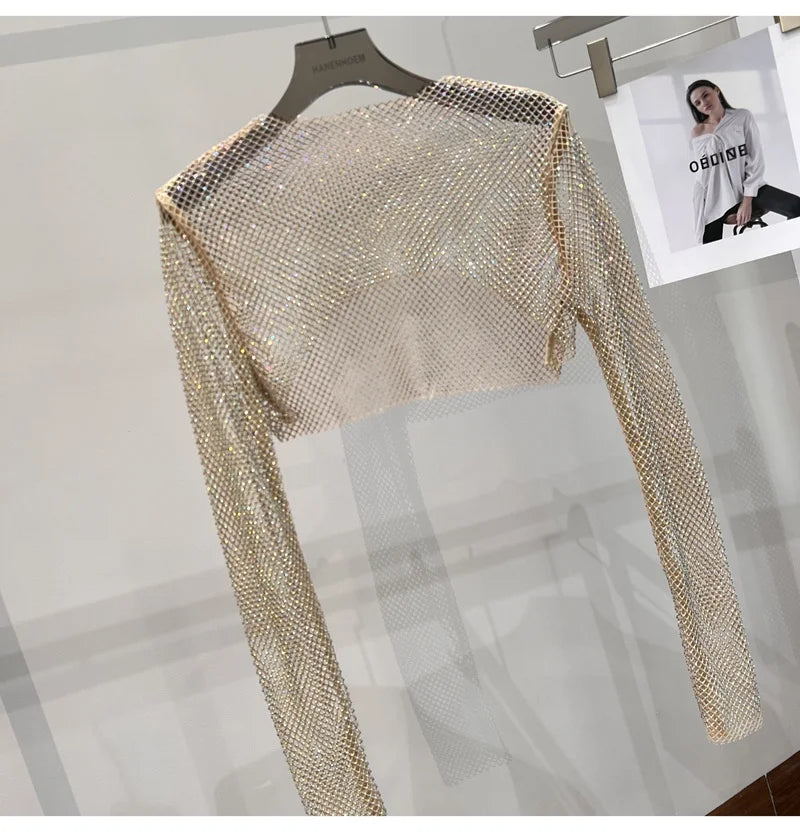 🌟 Crystal Mesh Crop💎