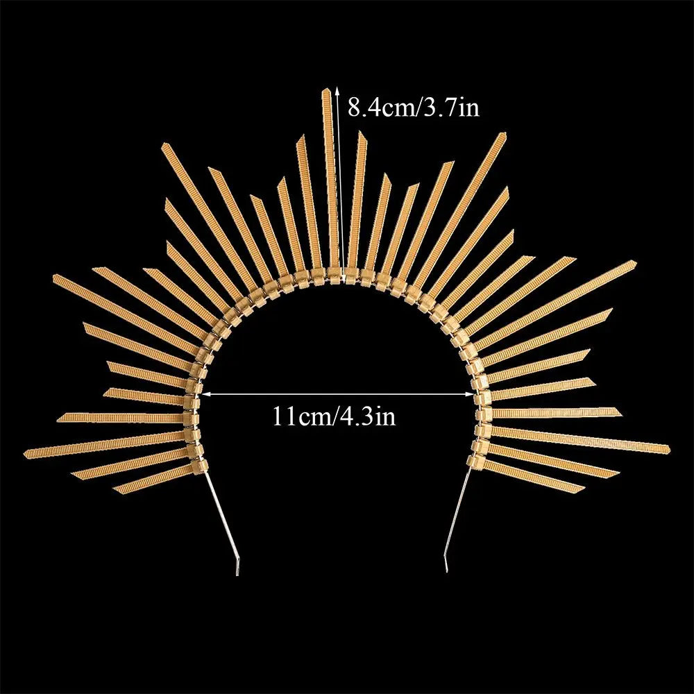 👑Corona Solar Dorada con Rayos 🌞Sunburst Crown