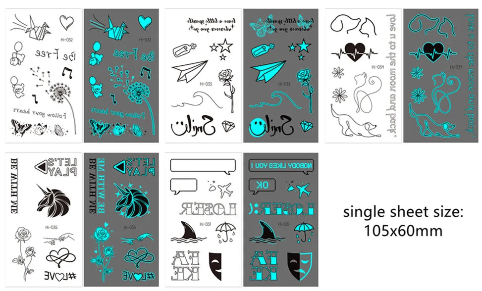 🌙⚡ Glow Spells – Tatuajes Luminosos para Pieles que Hechizan 🌌 45 variantes