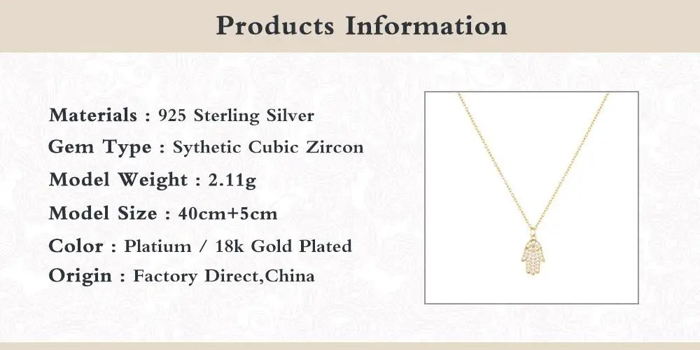 👁️🔥“Sacred Bling” – Collar Mano de Fátima en Plata 925 con Zirconias ✨ Protección Punk Ice-Out Unisex