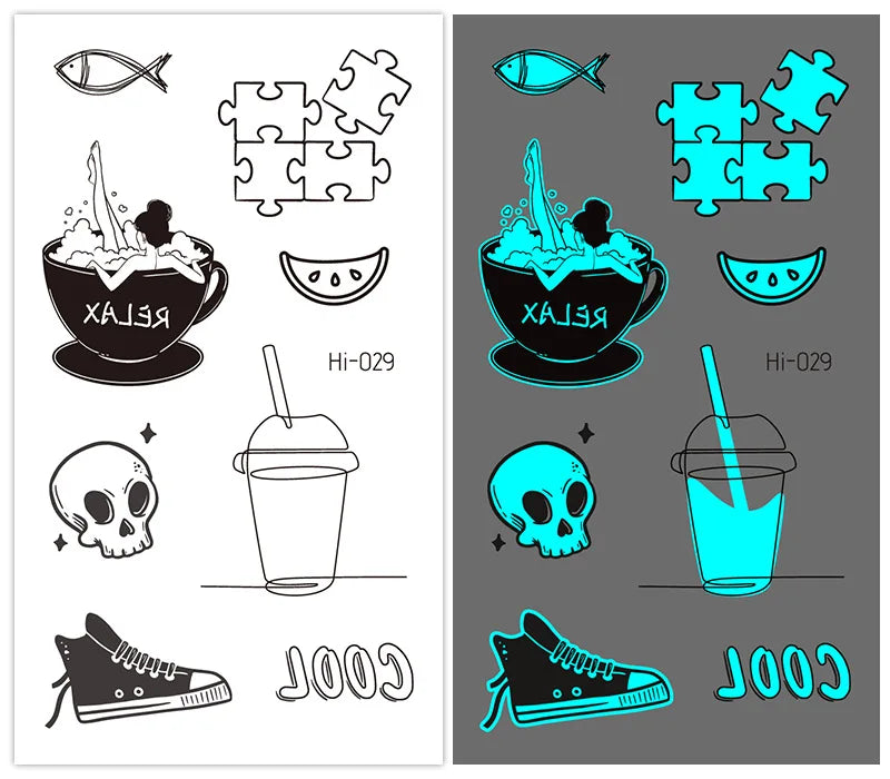 🌙⚡ Glow Spells – Tatuajes Luminosos para Pieles que Hechizan 🌌 45 variantes