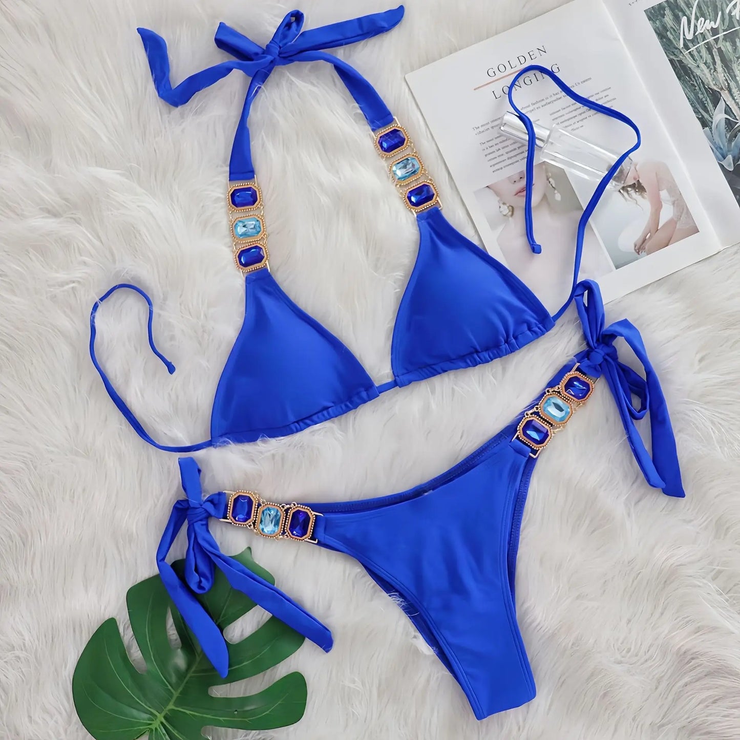 💎 “Starlit Siren” Bikini 2025 – Swimwear con Brillantes 💖 8 Colores de Diosa 🔥✨
