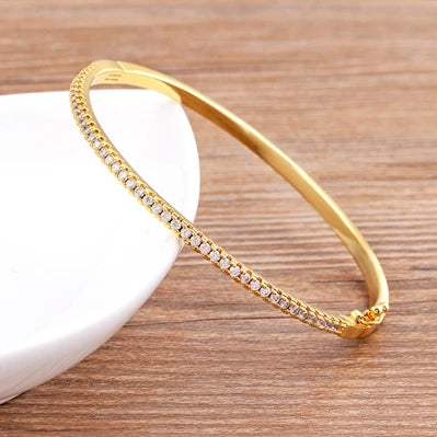 💎Bangle Glow — Brazalete Elegancia Cubic Zirconia🌙 2 variantes a elegir