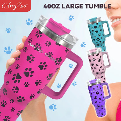 🐱🌸 Tumbler XL Paws — Hidratación con Garra 🐾