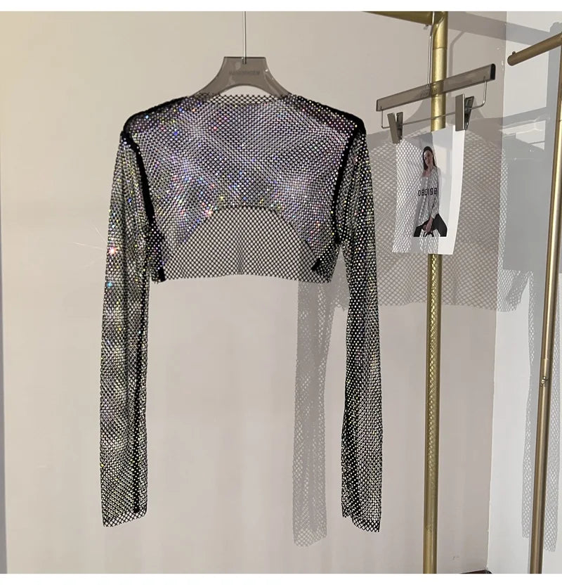 🌟 Crystal Mesh Crop💎