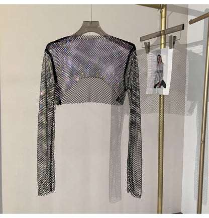 🌟 Crystal Mesh Crop💎