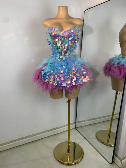 🌟 Starlight Diva Set – Conjunto Corset & Falda Lago de los Cisnes 💙💜