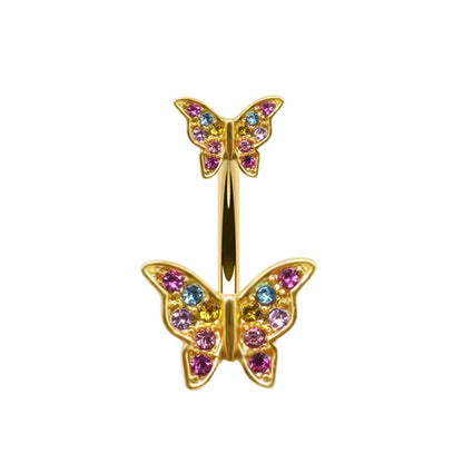 🌈 Piercing ombligo Mariposa Rebelde🦋 22 colores a elegir
